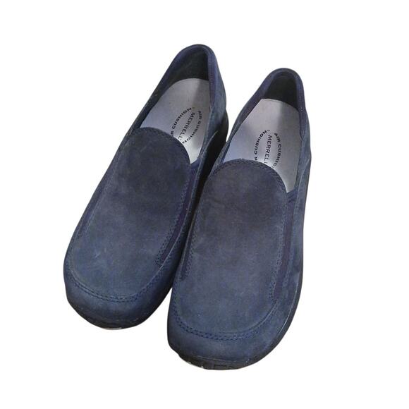 Merrell Trevisio Moc Air Cushion Women's Navy Blue Suede Slip on Shoes Size 7 - Picture 1 of 9